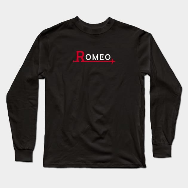 ROMEO Aviation Phonetic Alphabet Pilot Airplane Long Sleeve T-Shirt by For HerHim